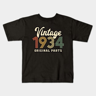 Vintage 1934 Original Parts 90th Birthday Gift Kids T-Shirt